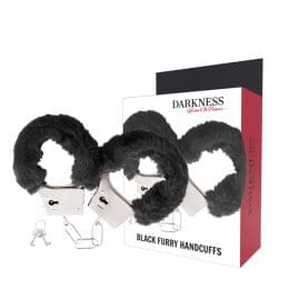 DARKNESS - BLACK LINED METAL HANDCUFFS 2